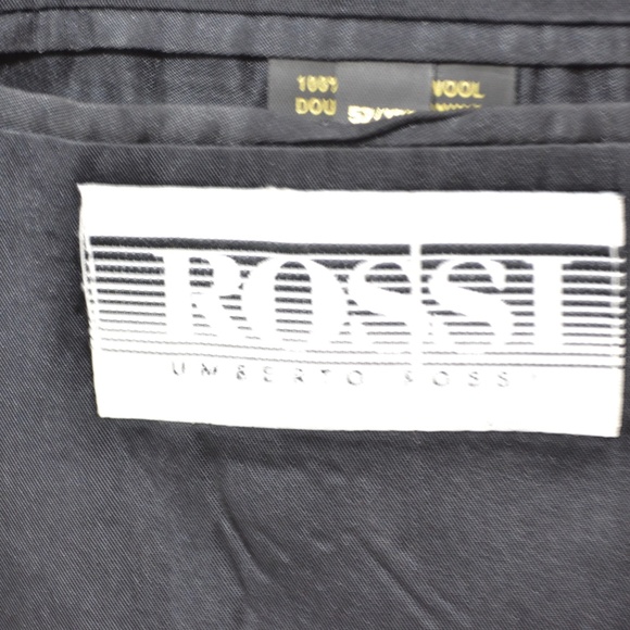 Rossi 52R Sport Coat Blazer Suit Jacket Dark Gray - Picture 6 of 8